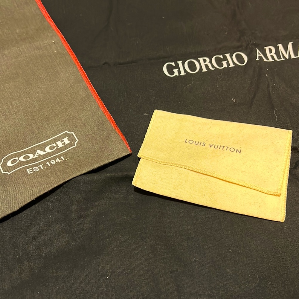 Lot of Louis Vuitton Coach Giorgio Armani Dust Bags